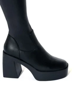 Adrianne- Platform Pu Boot