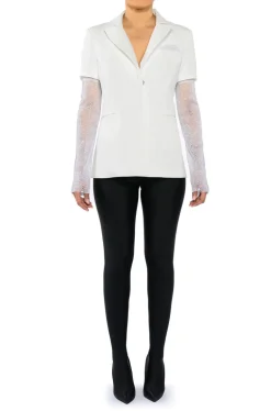 Bonjour-Blazer Crystal Sleeve Blazer