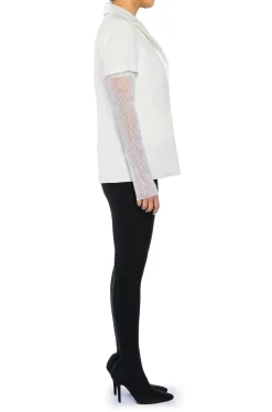 Bonjour-Blazer Crystal Sleeve Blazer