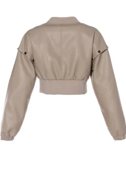 Button-Bomber-Iv Detachable Sleeve Bomber Jacket