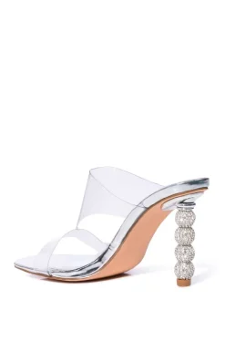 Chantal- Crystal Low Heeled Sandal