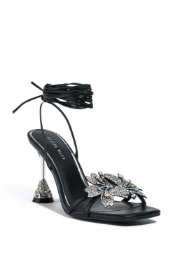 Effortless- Flower Jeweled Wrap Sandal