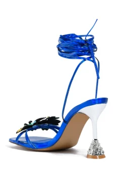 Effortless- Flower Jeweled Wrap Sandal