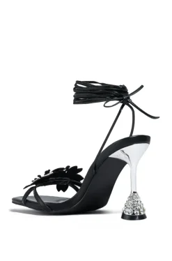 Effortless- Flower Jeweled Wrap Sandal
