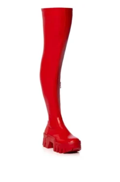 Favo - 4 Way Stretch Chunky Thigh High Boot