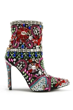 Holly- Jeweled Stiletto Bootie