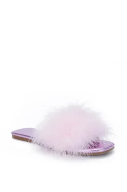 Janessa- Fluffy Flat Sandal