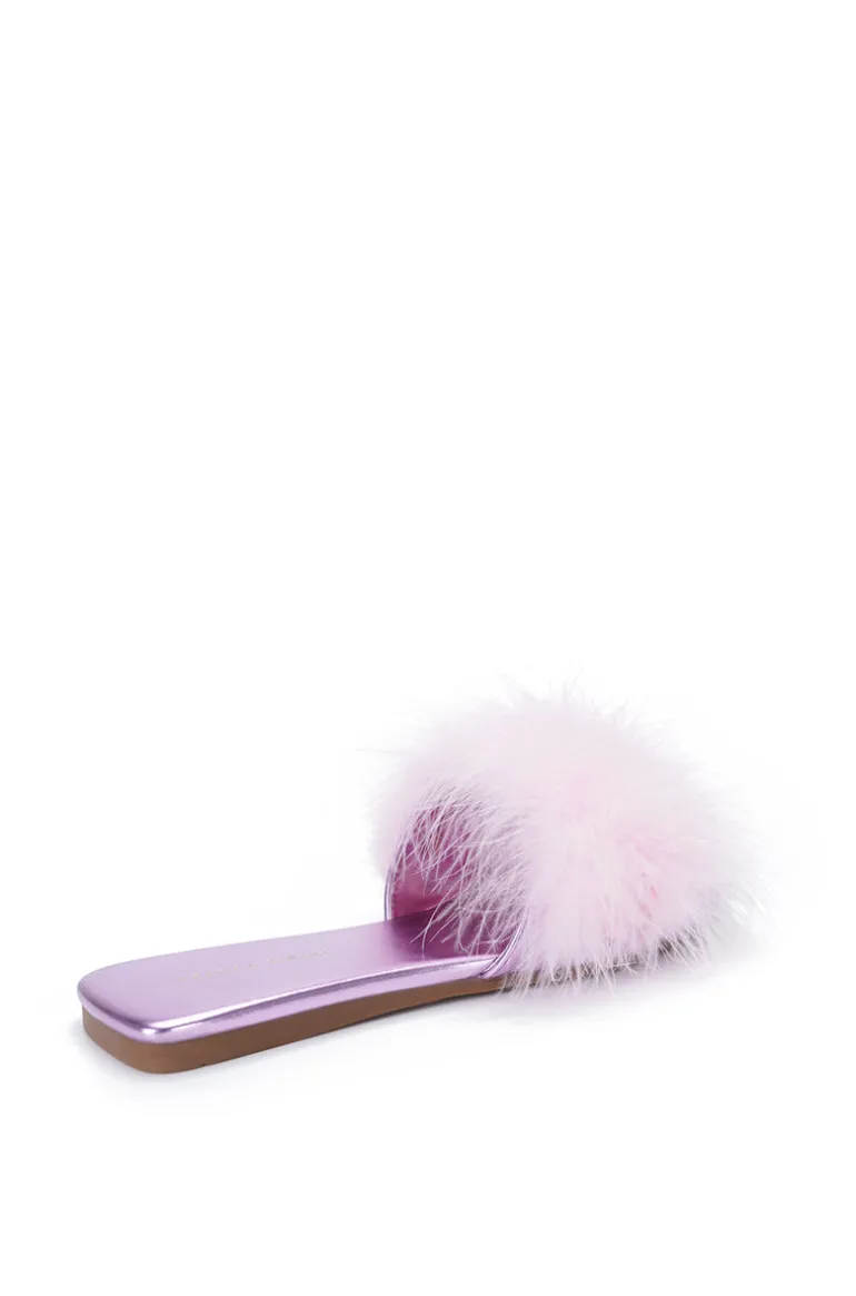 Janessa- Fluffy Flat Sandal