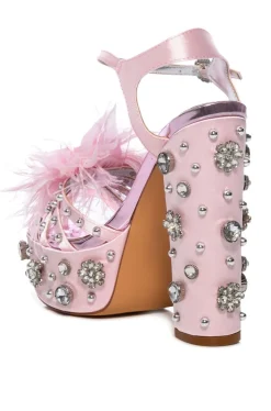 Kiki- Feather Platform Sandal