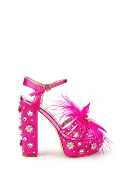 Kiki- Feather Platform Sandal