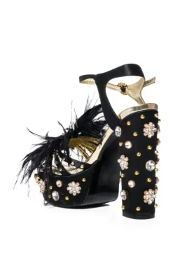 Kiki- Feather Platform Sandal