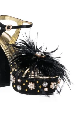 Kiki- Feather Platform Sandal