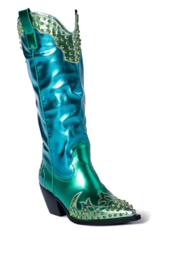 Knox- Multi Mixed Metallic Western Boot