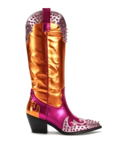 Knox- Multi Mixed Metallic Western Boot