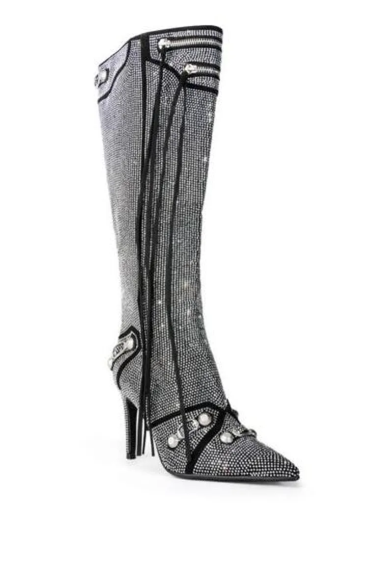 Maeve- Rhinestone Stiletto Boot