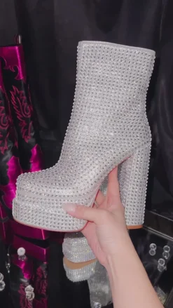 Mateo- Platform Rhinestone Bootie