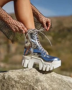 Olympia- Chunky Lace Up Bootie