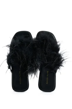 Pammy- Feather Flat Sandal