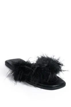 Pammy- Feather Flat Sandal