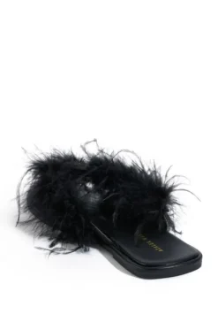 Pammy- Feather Flat Sandal