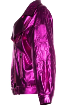 Prince-Moto Fuchsia Western Moto Jacket