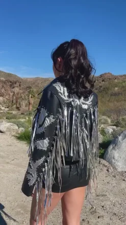 Ride-Em Silver Fringe Western Jacket