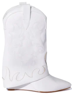 Sea- Fold-Over Wedge Western Bootie