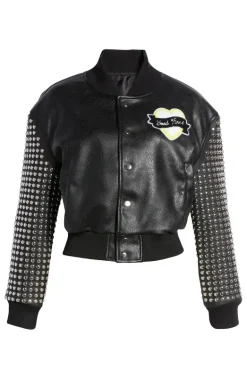 Stud-Bomber Varsity Jacket