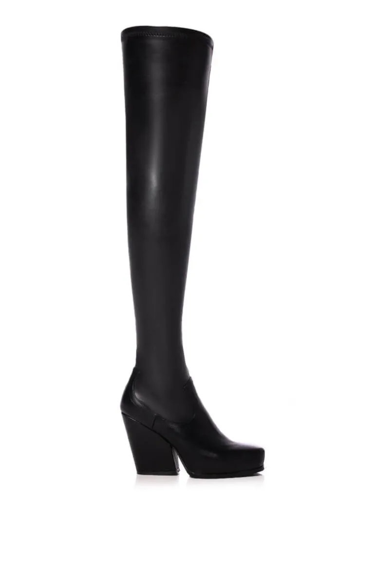 Zahrah- Western Thigh High Stretch Boot