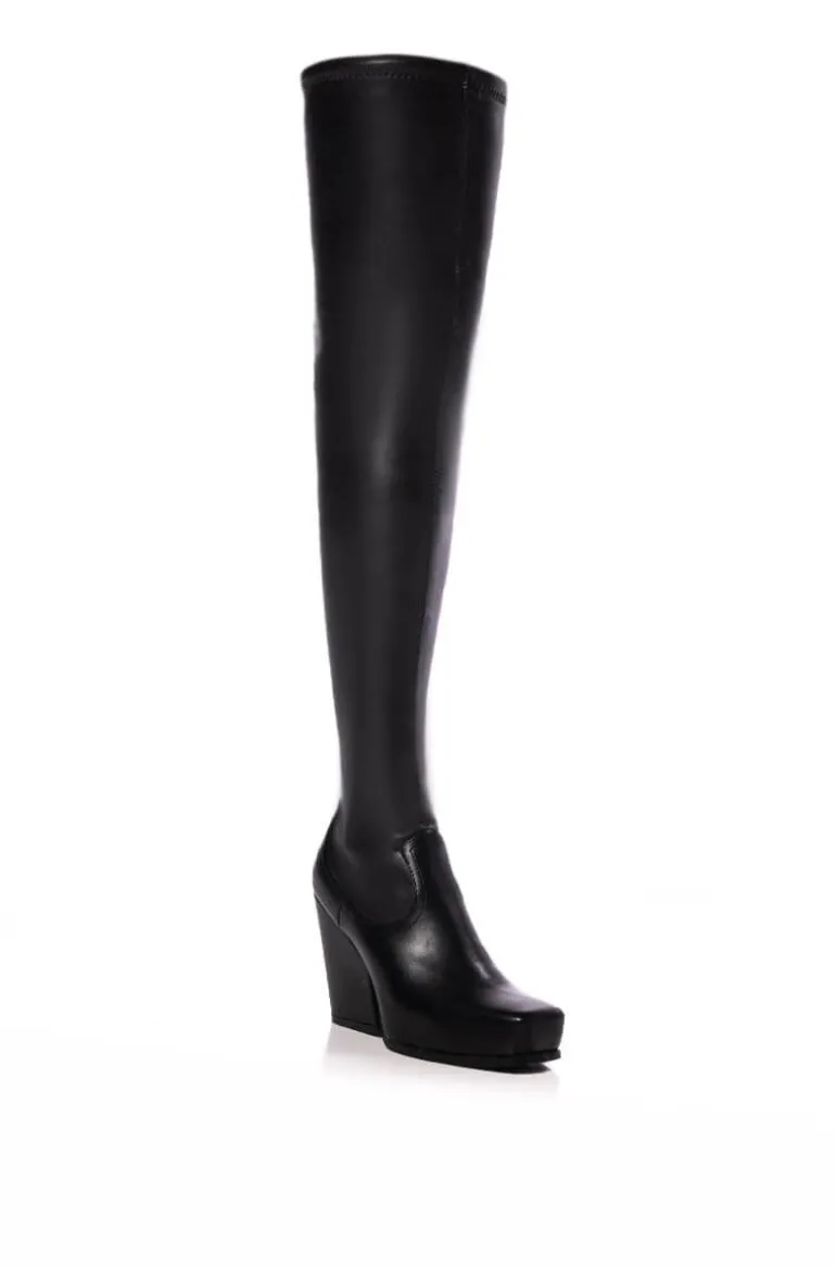 Zahrah- Western Thigh High Stretch Boot